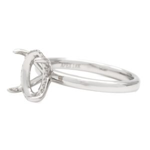 Fancy Shape Hidden Halo Ring Mounting