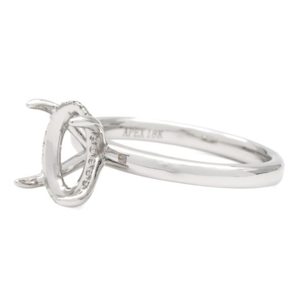 Fancy Shape Hidden Halo Ring Mounting