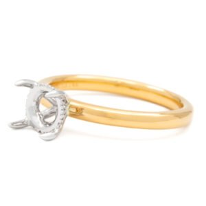 Two-Tone Hidden Halo Ring Mounting