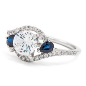 Gemstone 3 Stone Ring Mounting