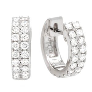 2 Row Huggie Hoop Earrings