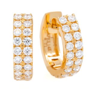 2 Row Huggie Hoop Earrings