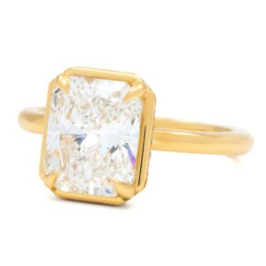 Fancy Shape Hidden Halo Ring