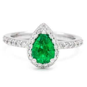 Gemstone Halo Ring