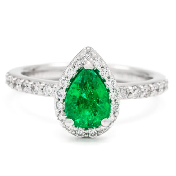 Gemstone Halo Ring