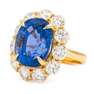 Gemstone Halo Ring