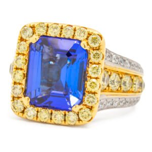 Gemstone Halo Ring