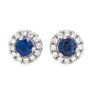 Gemstone Halo Earrings