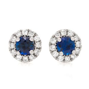 Gemstone Halo Earrings