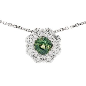Gemstone Halo Pendant