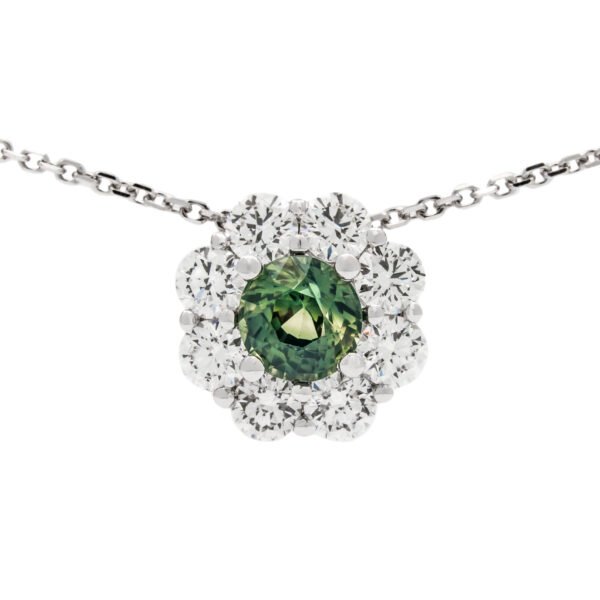 Gemstone Halo Pendant