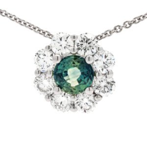 Gemstone Halo Pendant
