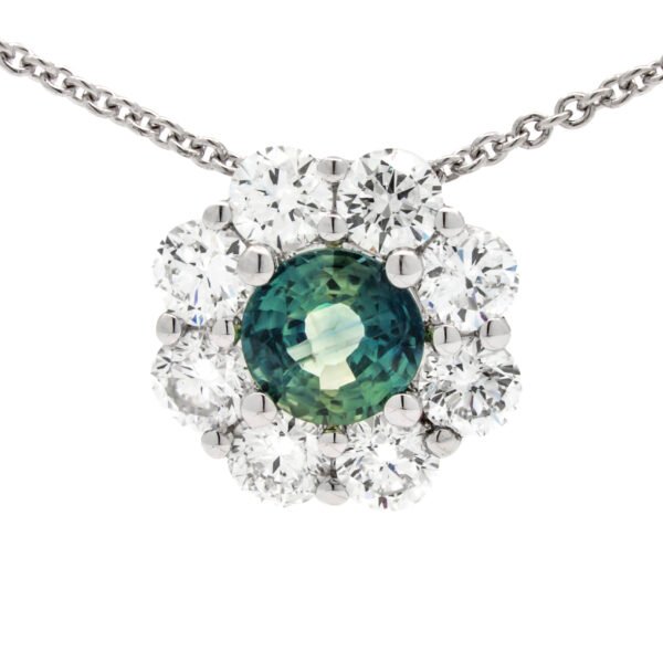 Gemstone Halo Pendant
