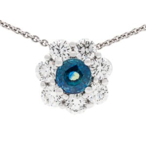 Gemstone Halo Pendant