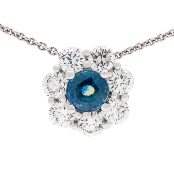 Gemstone Halo Pendant