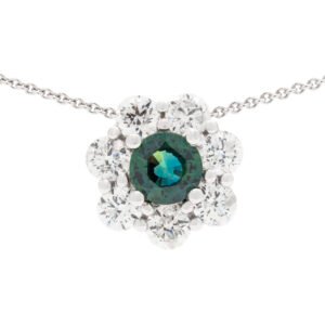 Gemstone Halo Pendant