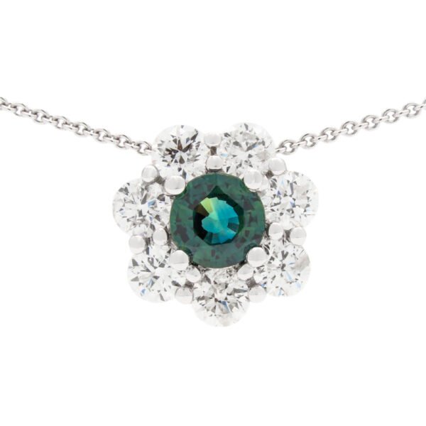 Gemstone Halo Pendant