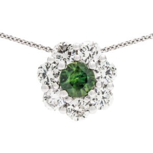 Gemstone Halo Pendant