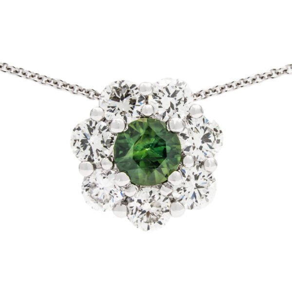 Gemstone Halo Pendant
