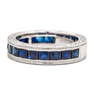 Channel Set Wedding Band