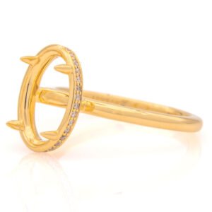 Fancy Shape Hidden Halo Ring Mounting