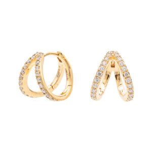 V-Shaped Huggie Hoop Earrings
