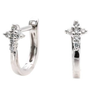 Cross Huggie Hoop Earrings