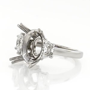 Fancy Shape 3 Stone Ring Mounting