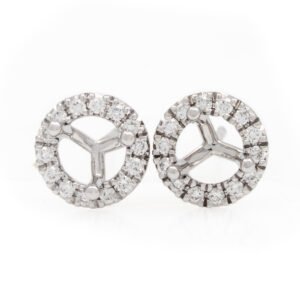 Round Halo Earrings
