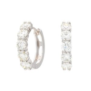 5-Stone Huggie Hoop Earrings