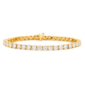 Solid/Rounded Link Tennis Bracelet