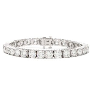 Open Basket Link Tennis Bracelet