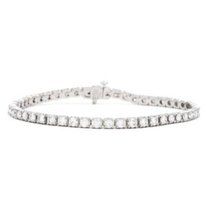 Solid/Rounded Link Tennis Bracelet
