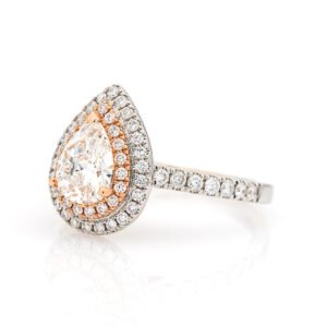 Fancy Shape Double Halo Ring