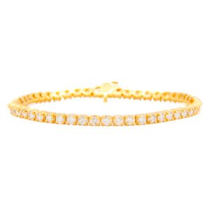 Solid/Rounded Link Tennis Bracelet