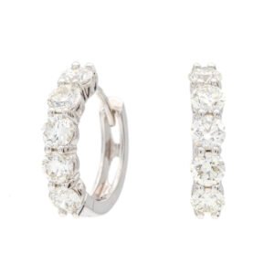 5-Stone Huggie Hoop Earrings Mounting