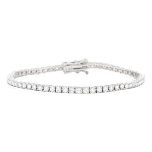 Open Basket Link Tennis Bracelet
