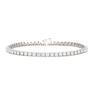 Solid/Rounded Link Tennis Bracelet