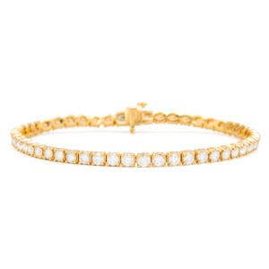 Solid/Rounded Link Tennis Bracelet