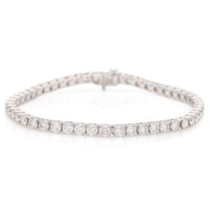 Open Basket Link Tennis Bracelet