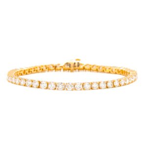 Solid/Rounded Link Tennis Bracelet